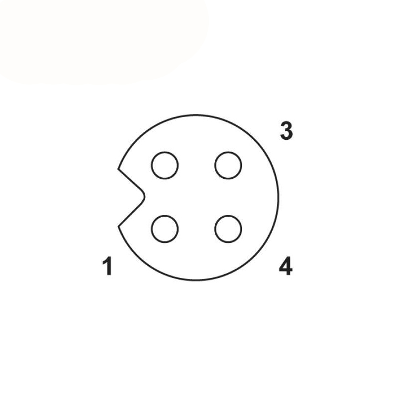 M5 3pins A code male straight to female right angle cable,unshielded,PVC,-10°C~+80°C,26AWG 0.14mm²,brass with nickel plated screw